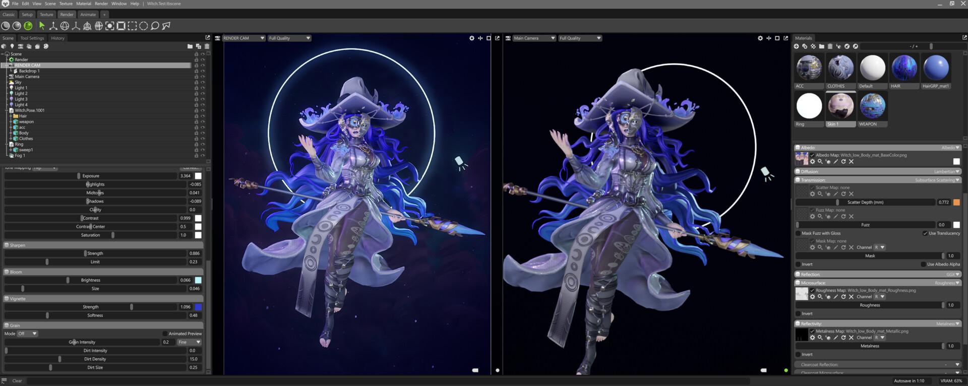Witch Marmoset Screen Example